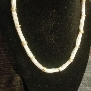 Ralph Lauren 2 Tone Metal Toggle Choker Necklace